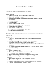 Contrato Individual de Trabajo: Obligaciones y Derechos