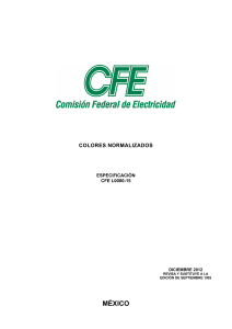 CFE L0000-15: Especificación de Colores Normalizados