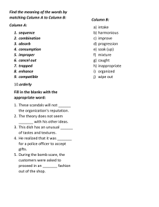 Vocabulary Worksheet: Matching & Fill-in-Blanks