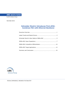 Schneider Electric ePAC: Ethernet Programmable Automation Controller