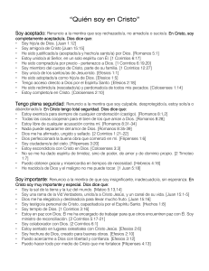 Quién soy en Cristo: Declaraciones de Fe y Versículos Bíblicos