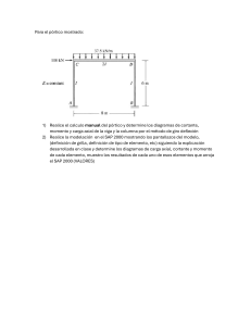 Análisis de Pórtico: Giro Deflexión y SAP 2000