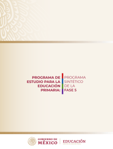 Programa Sint&eacute;tico Fase 5: Educaci&oacute;n Primaria en M&eacute;xico