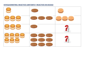 ESTEQUIOMETRIA- REACTIVO LIMITANTE Y EXCESO