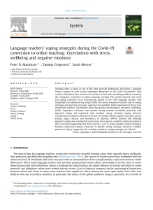 COVID-19: Language Teachers' Coping Strategies & Wellbeing