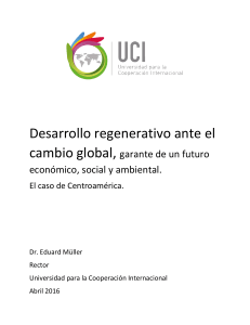 Desarrollo Regenerativo y Cambio Global en Centroamérica