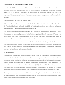 CODIFICACION DEL DERECHO INTERNACIONAL PRIVADO