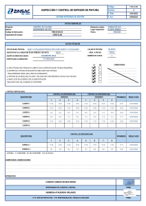 Informe de Inspección de Espesor de Pintura - Tanque GLP