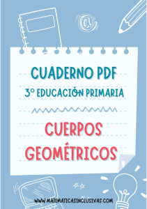 CUADERNO CUERPOS GEOMETRICOS - 3 CURSO EDUCACION PRIMARIA