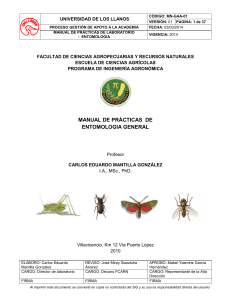 Manual de Prácticas Entomología General - Universidad Llanos