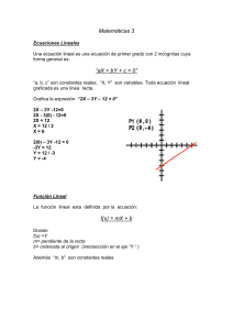 Ecuaciones Lineales y Números Complejos: Apuntes de Clase