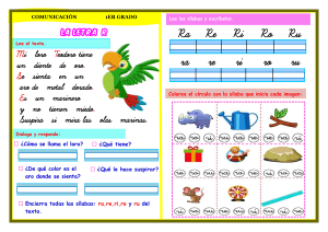 Hoja de Trabajo: La Letra R - 1er Grado