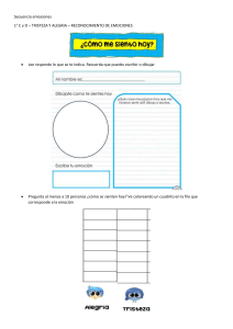 Hoja de Trabajo: Tristeza y Alegría - Reconocimiento de Emociones
