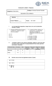 Evaluación razones SEXTO