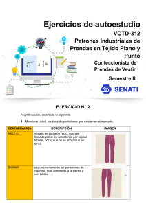 PATRONAJE INDUSTRIAL -  EJERCICIO 2