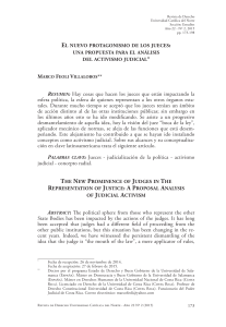 El Nuevo protagonismo de los jueces, una propuesta para el análisis del activismo judicial