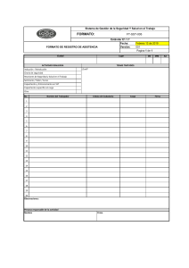 FT-SST-005 Formato de Registro de Asistencia