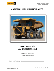 MAT. DEL PARTIC. INTRODUCCIÓN AL CAMIÓN 794AC