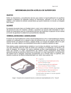 Procedimiento Impermeabilización acrílica