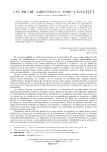 Cambio Psíquico: Aporte Clínico en Psicoanálisis