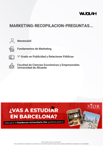 Fundamentos de Marketing: Preguntas de Examen UA