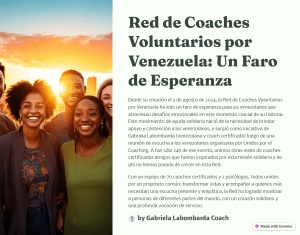 Red de Coaches Voluntarios por Venezuela: Apoyo Emocional