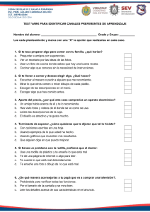 TEST VARK (CANALES PREFERENTES DE APRENDIZAJE)