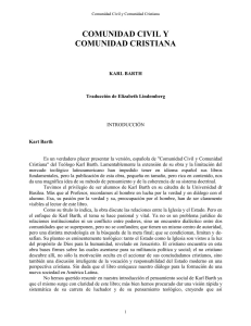 Comunidad Civil y Comunidad Cristiana - Karl Barth