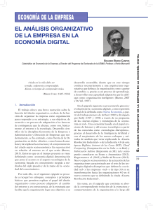 Análisis Organizativo de la empresa en la economia