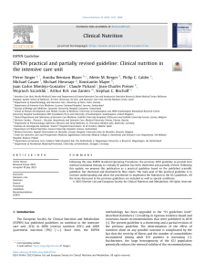 ESPEN practical and partially revised guideline-Clinical nutrition