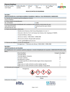 Hoja de Seguridad Cloruro Estañoso | APM