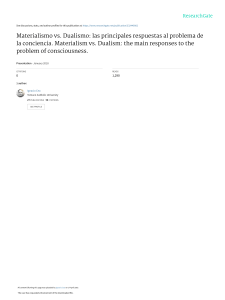 Materialismo vs. Dualismo: El Problema de la Conciencia