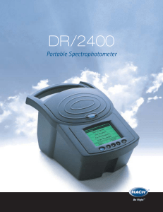 DR/2400 Portable Spectrophotometer Brochure | Water Analysis