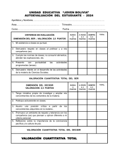 Autoevaluación Estudiantil - Joven Bolivia