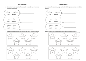 Series Verbales: Ejercicios para Primaria