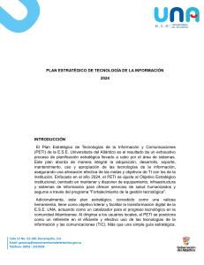 Plan Estratégico de TI 2024 - E.S.E. Universitaria del Atlántico