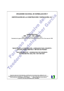 NMX-C-077-1997: Análisis Granulométrico de Agregados para Concreto