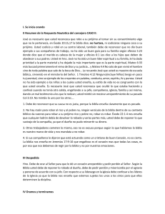 Consejería Bíblica: Arrepentimiento y Restitución