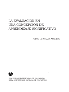 LA EVALUACION EN UNA CONCEPCION DE APREN