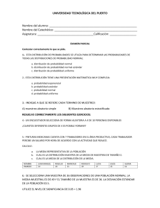 Examen Parcial: Probabilidad y Estadística