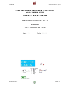 Informe de Laboratorio de Compuertas Lógicas: Circuitos AND, OR, NOT