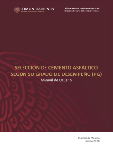 Manual de Usuario Selección Cemento Asfáltico PG