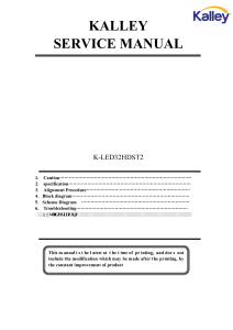 KALLEY K-LED32HDST2 Service Manual