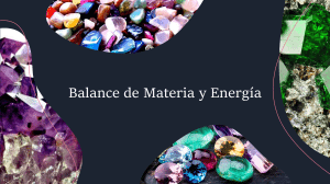 Balance de Materia y Energía: Sistemas Abiertos