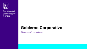 Gobierno Corporativo y Finanzas Corporativas