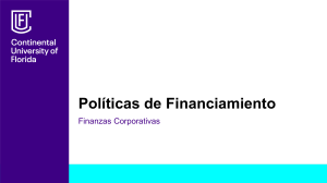 Políticas de Financiamiento: Finanzas Corporativas