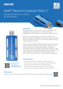 Intel Neural Compute Stick 2: AI Inference at the Edge