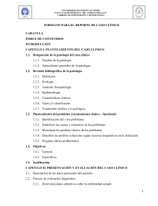 Formato Reporte Caso Clínico Fisioterapia y Kinesiología