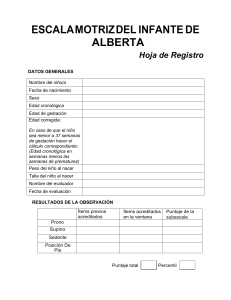 HOJA DE REGISTRO DE RESULTADOS - ESCALA DE ALBERTA