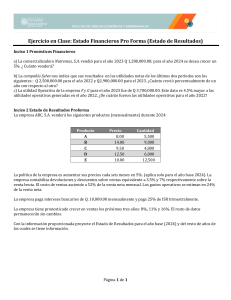 4a Ejercicio  Estados Financieros Pro-Forma (ER)